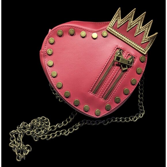 Disney Descendants Evie Heart Crown Purse With Gold Tone Chain And Details - Picture 1 of 16